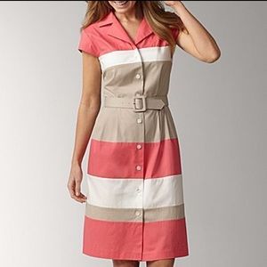 Liz Claiborne Color Block Shirt Dress